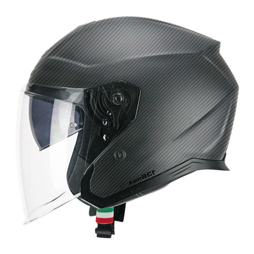 CGM 136A RNA MONO CASCO MOTO INTEGRALES CARBON NERO OPACO