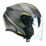 CGM 136G RNA SPORT JET GRIS Amarillo Moto Casco Fluor Mate