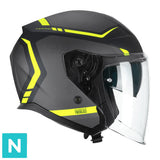 CGM 136M RNA FIBRA CASCO DE MOTO RIDE NEGRO AMARILLO FLUO OPACO