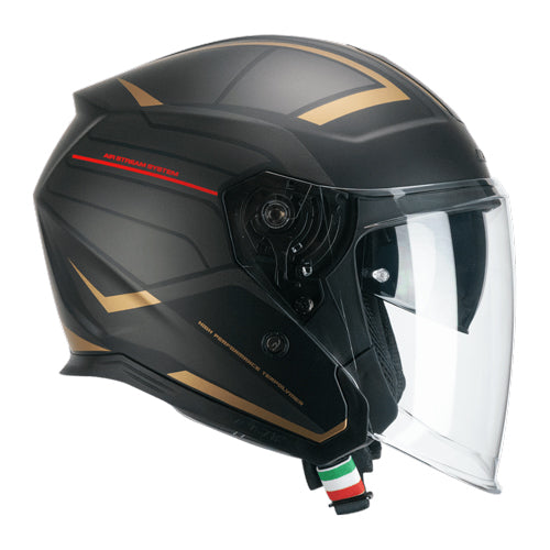 CGM 136S RNA RACE JET CASCO MOTO GRIGIO ROSSO OPACO