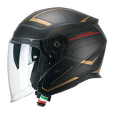 CGM 136S RNA RACE JET CASCO MOTO GRIGIO ROSSO OPACO