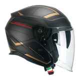 CGM 136S RNA RACE JET CASCO MOTO GRIGIO ROSSO OPACO