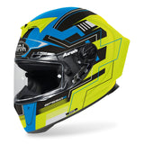 AIROH - CAPACETES GP550 S CHALLENGE AZUL/AMARELO MATE