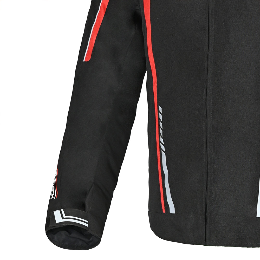 R-TECH - CHAQUETA TEXTIL MARSHAL NEGRO/ROJO