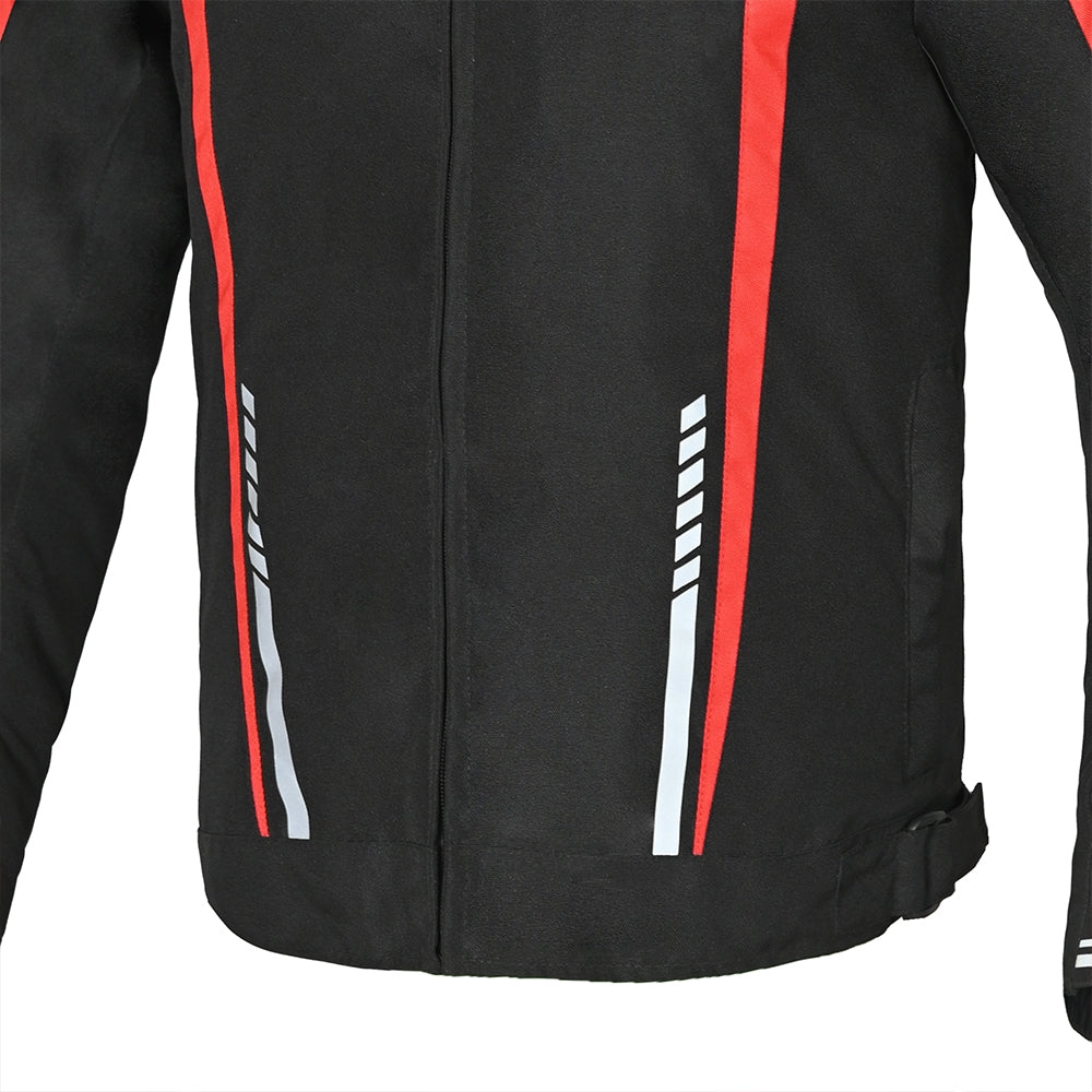 R-TECH - CHAQUETA TEXTIL MARSHAL NEGRO/ROJO