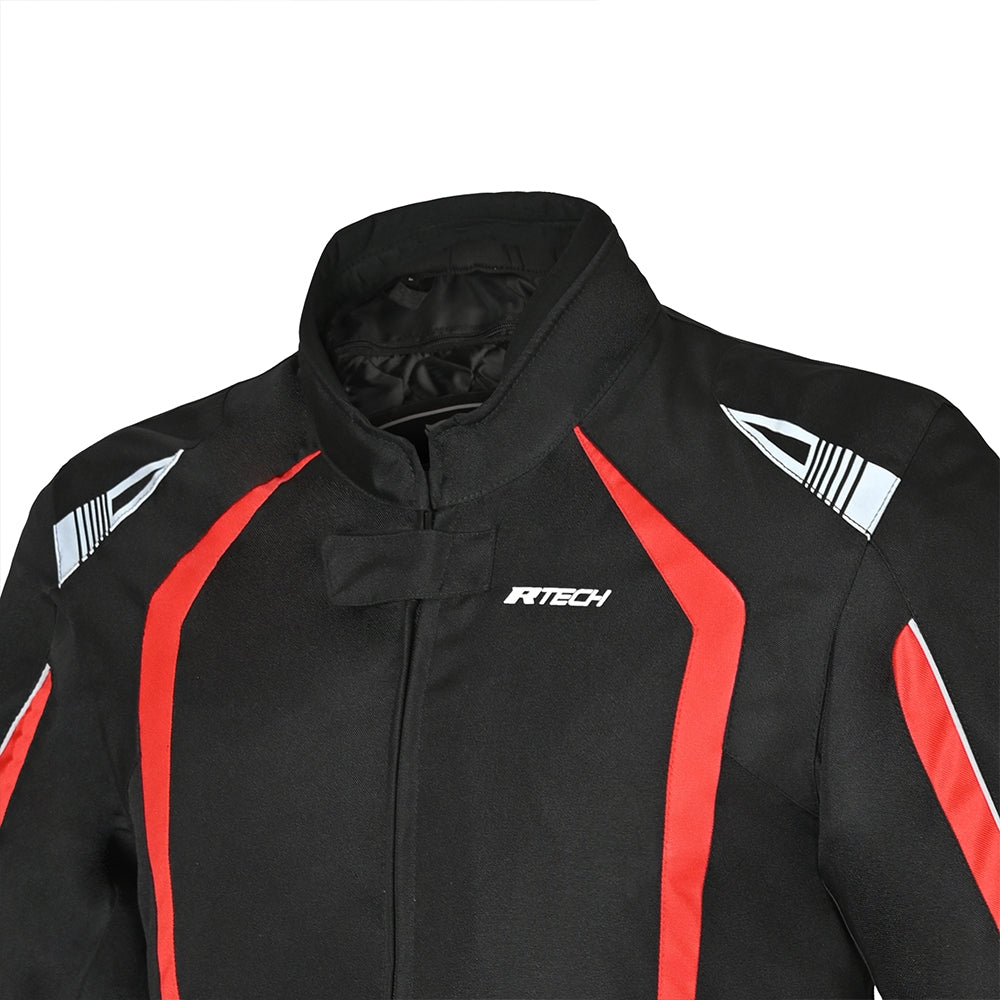 R-TECH - CHAQUETA TEXTIL MARSHAL NEGRO/ROJO