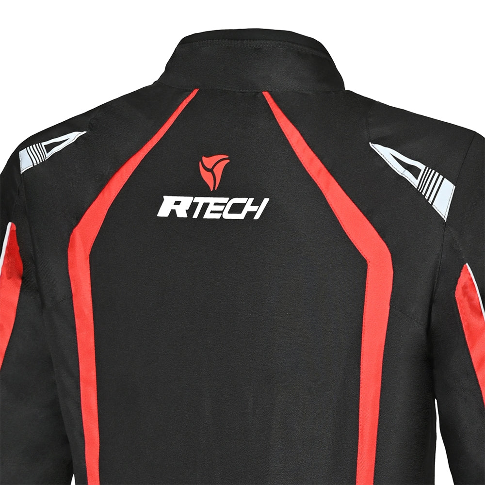 R-TECH - CHAQUETA TEXTIL MARSHAL NEGRO/ROJO