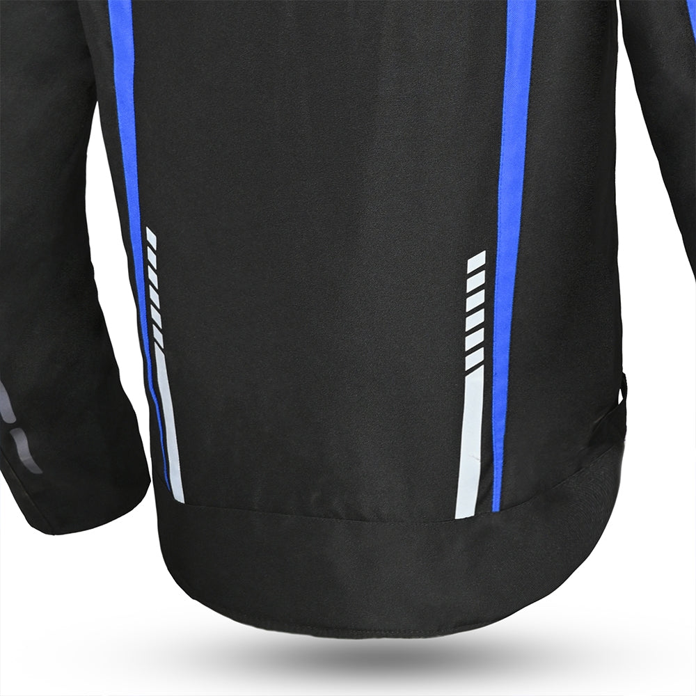 R-TECH - Chaqueta Textil Marshal  Negro/Azul