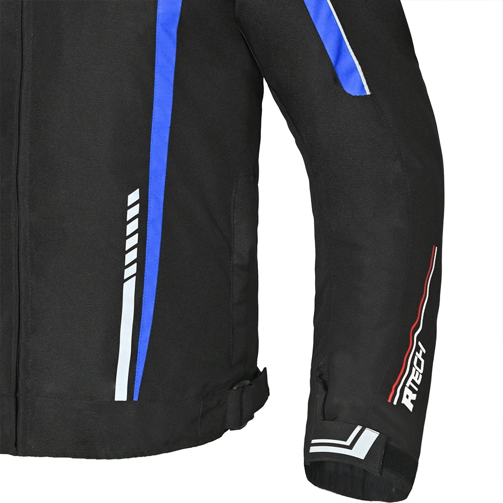 R-TECH - Chaqueta Textil Marshal  Negro/Azul