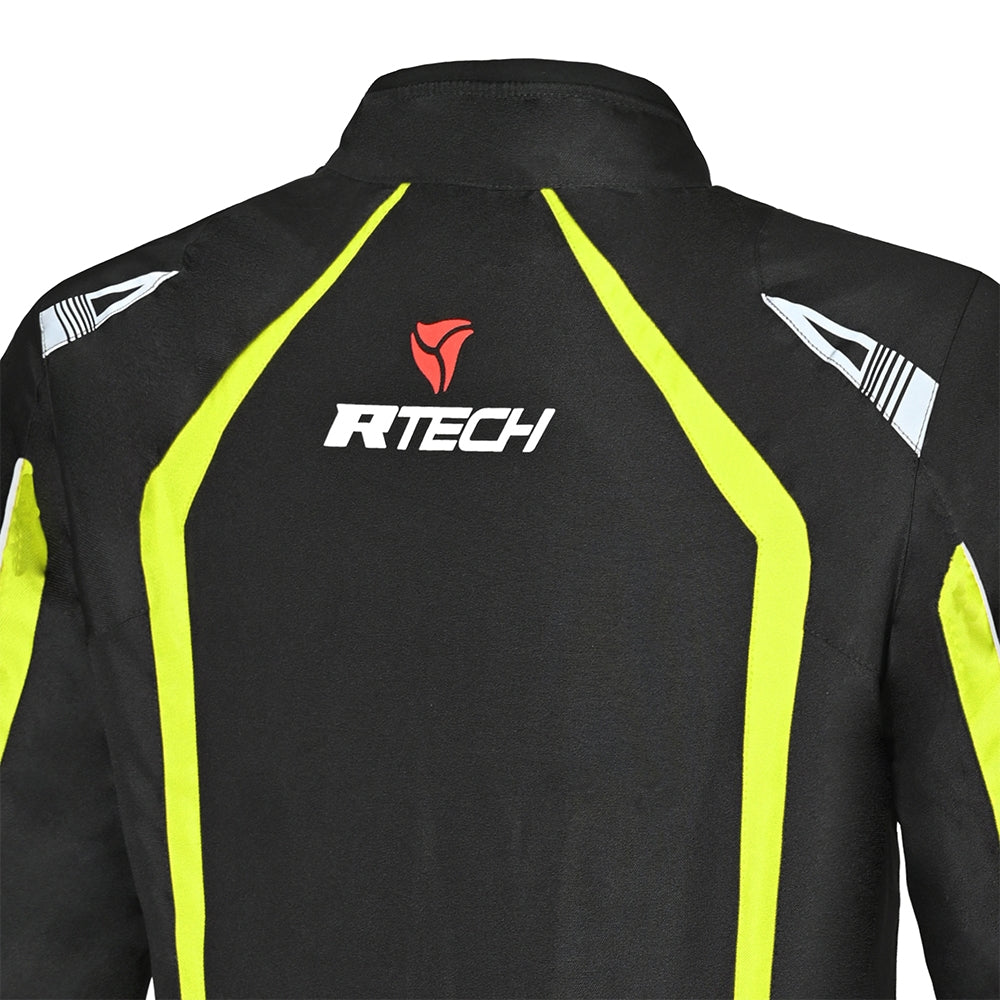 R-TECH - Chaqueta Textil Marshal Negro/Amarillo Fluor