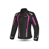 R-TECH - Chaqueta Textil Marshal Lady Negro/Rosa