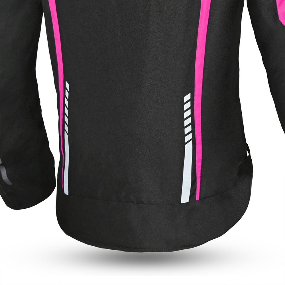 R-TECH - Chaqueta Textil Marshal Lady Negro/Rosa