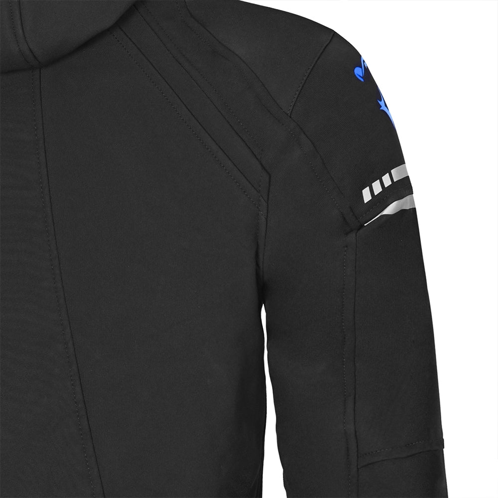 BELA - CHAQUETA TEXTIL BREEZE NEGRO/AZUL