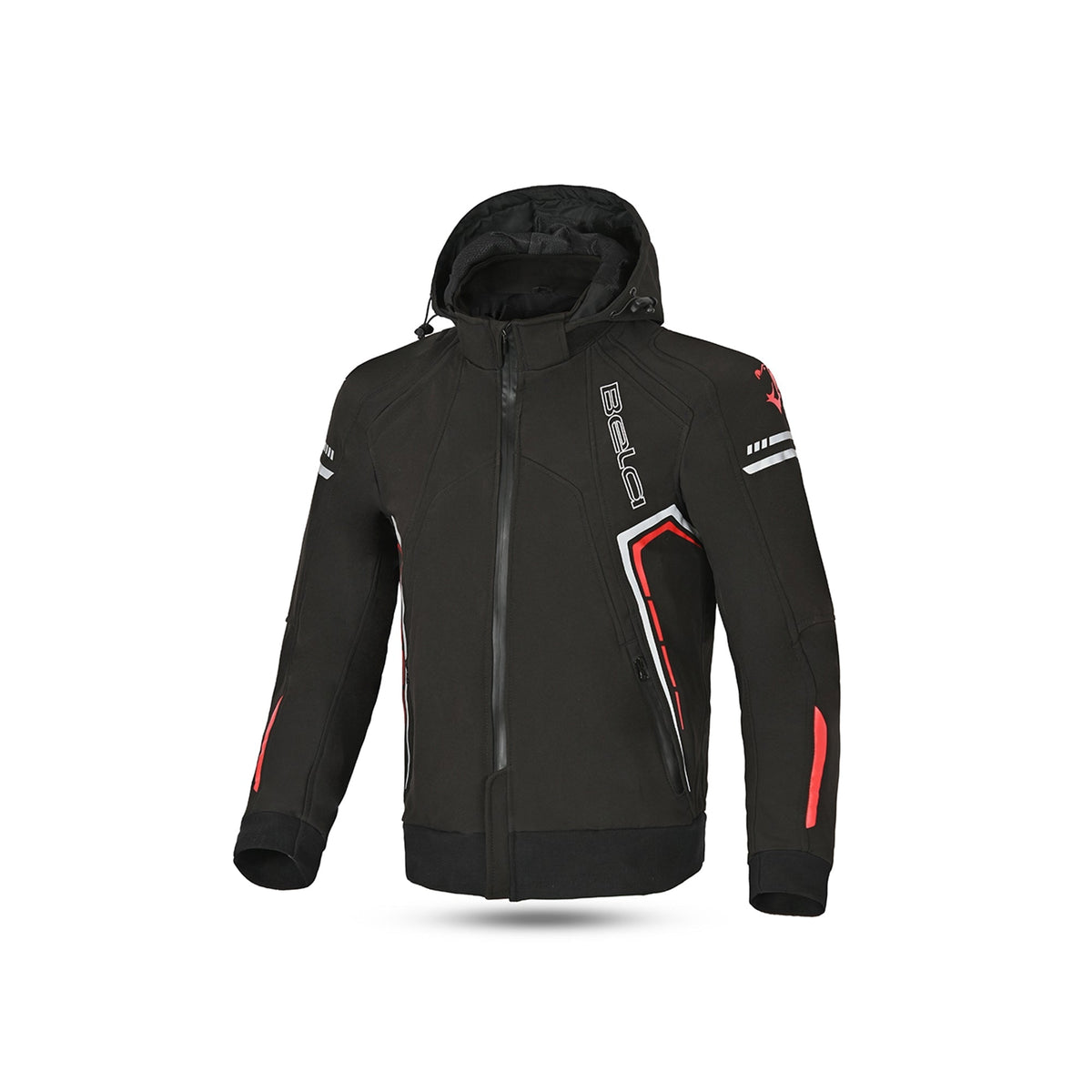 BELA - BREEZE SOFTSHELL Negro/Rojo
