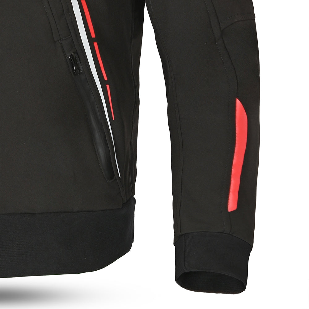 BELA - BREEZE SOFTSHELL Negro/Rojo
