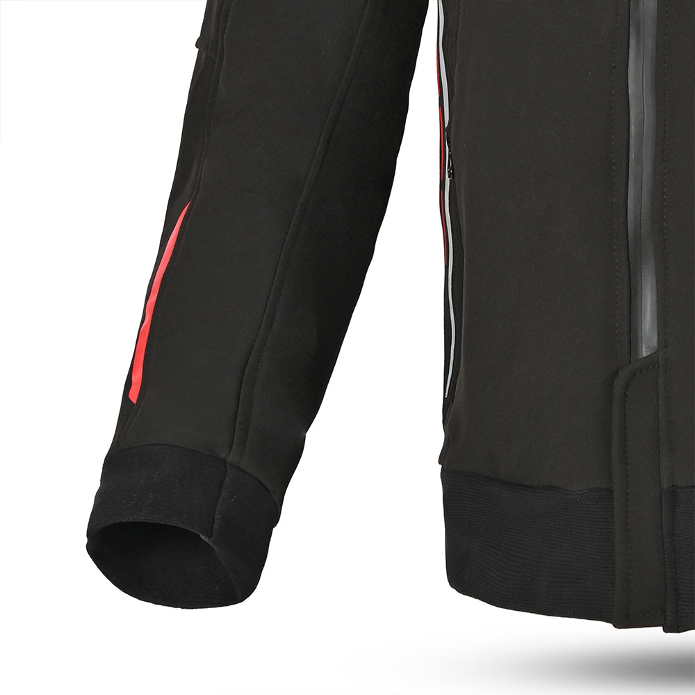 BELA - BREEZE SOFTSHELL Negro/Rojo