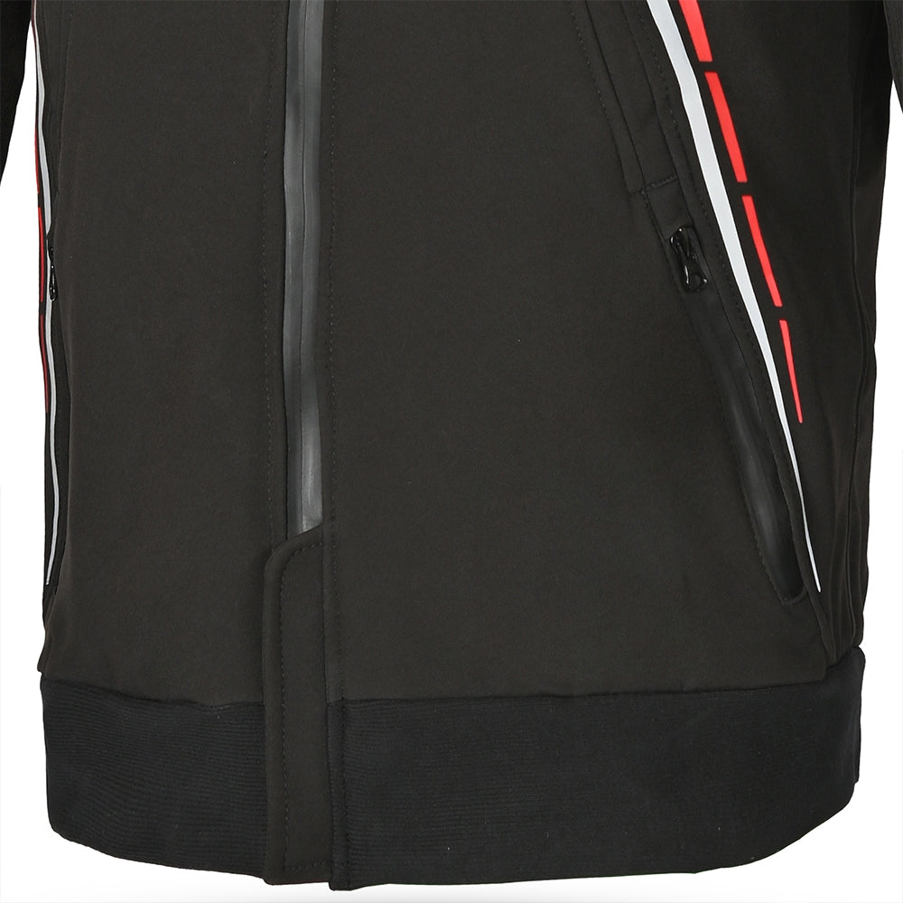 BELA - BREEZE SOFTSHELL Negro/Rojo