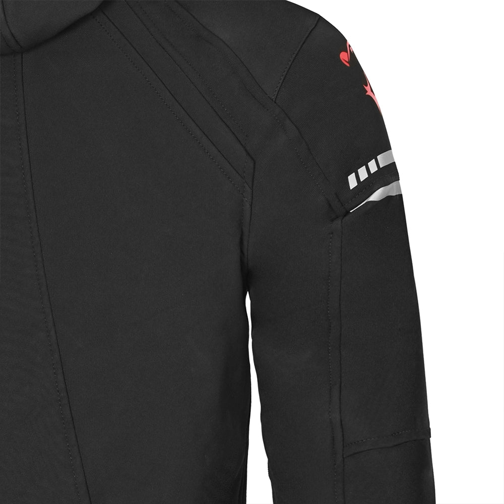 BELA - BREEZE SOFTSHELL Negro/Rojo