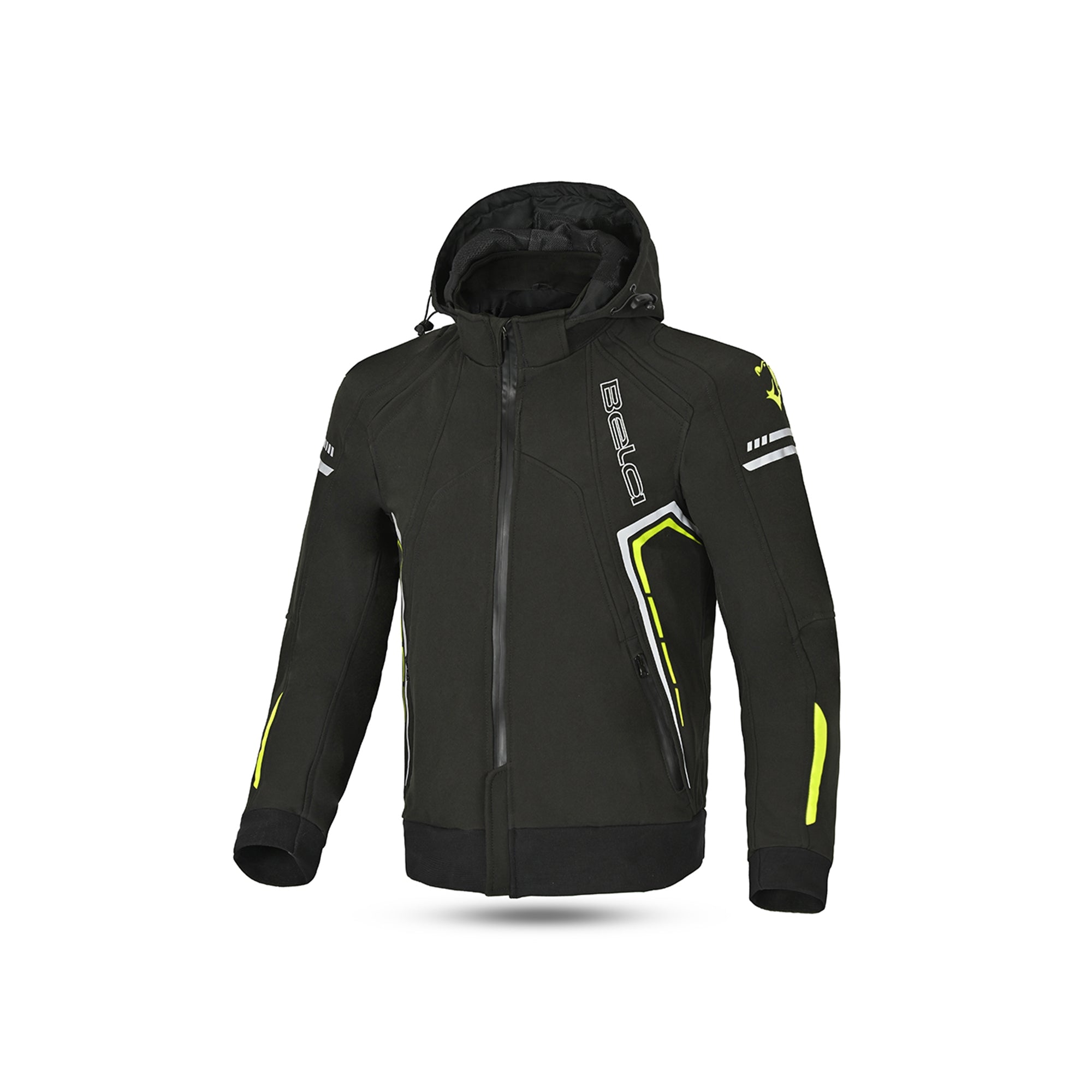 BELA - BREEZE SOFTSHELL Negro/Amarillo Fluor