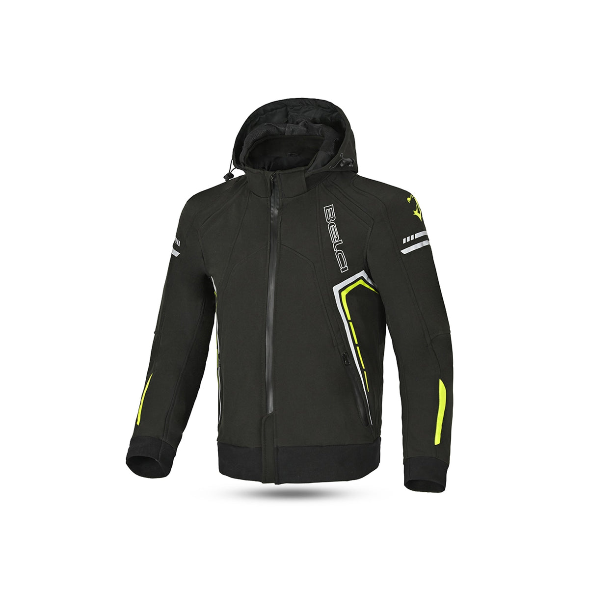 BELA - BREEZE SOFTSHELL Negro/Amarillo Fluor