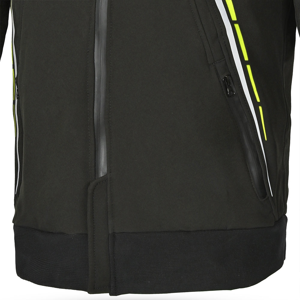 BELA - BREEZE SOFTSHELL Negro/Amarillo Fluor