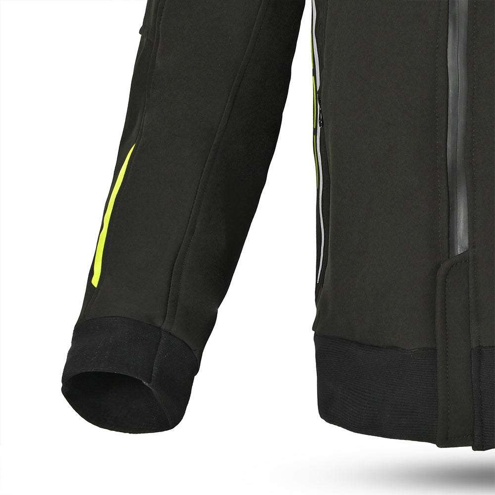 BELA - BREEZE SOFTSHELL Negro/Amarillo Fluor