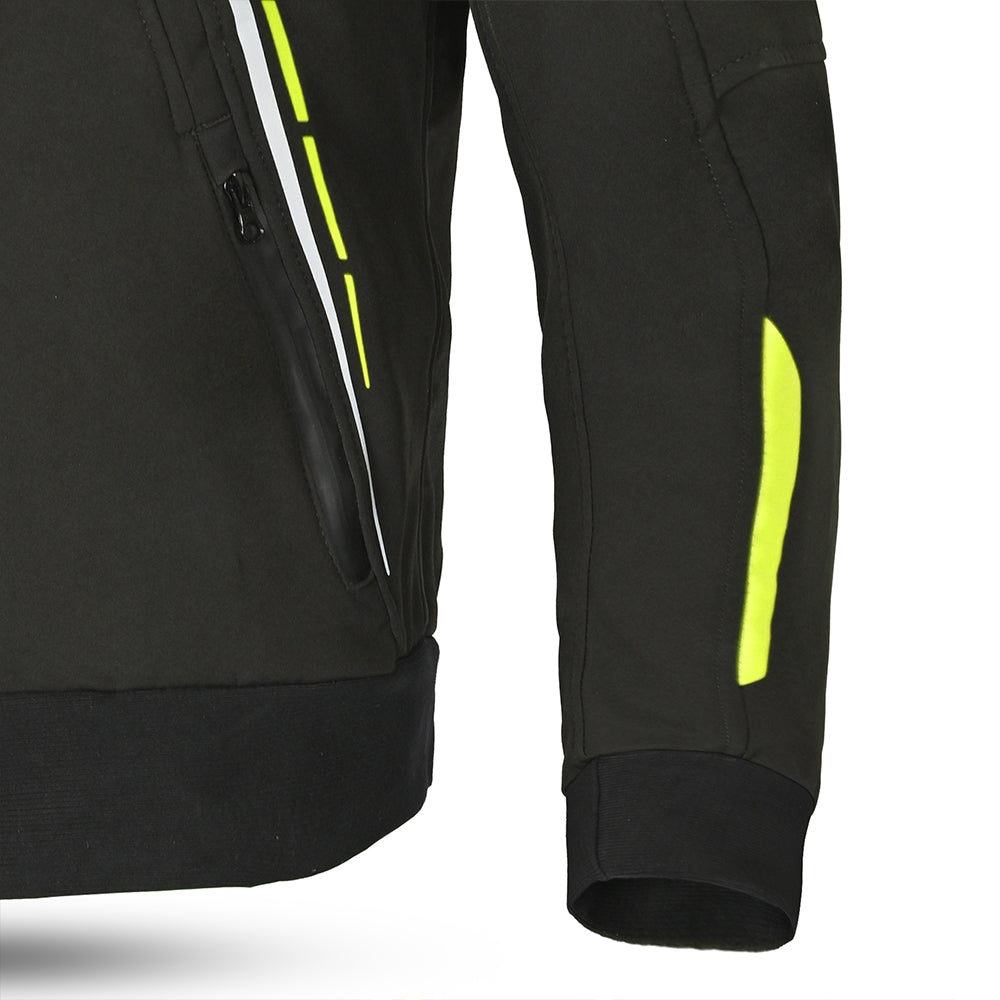 BELA - BREEZE SOFTSHELL Negro/Amarillo Fluor