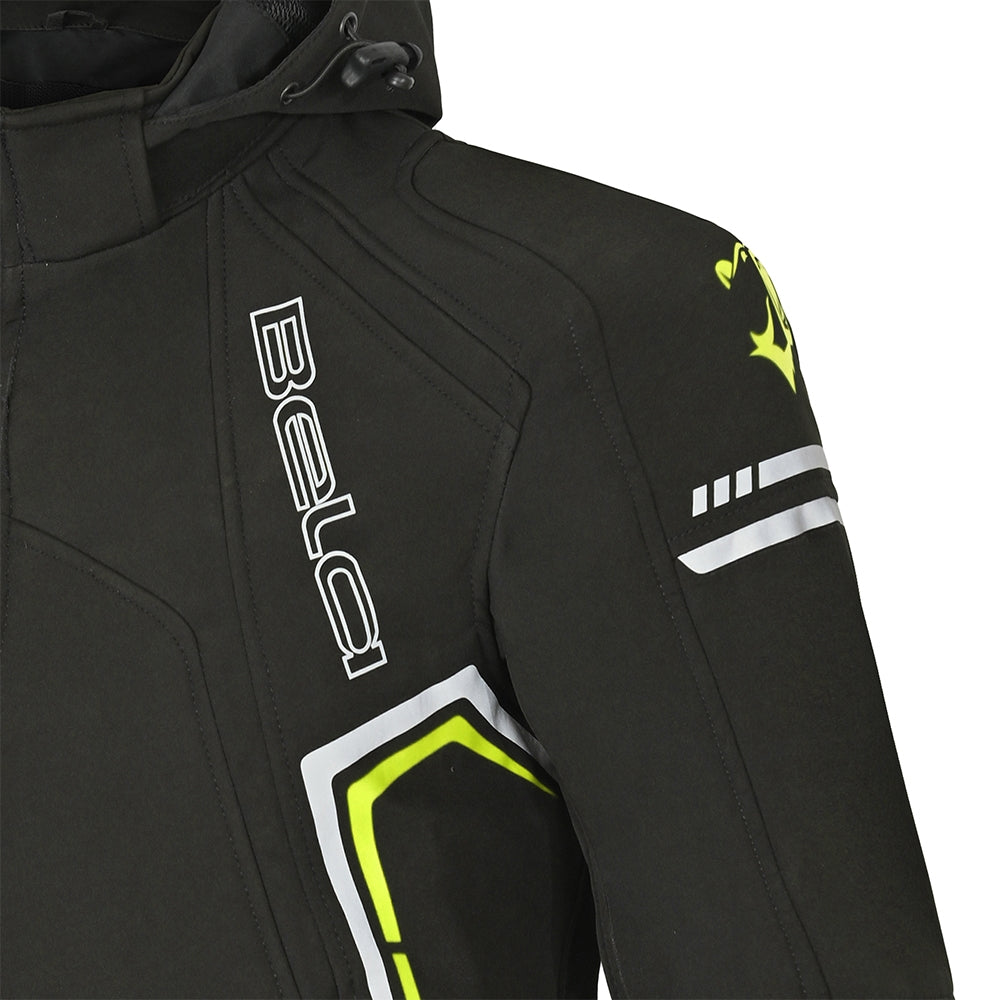 BELA - BREEZE SOFTSHELL Negro/Amarillo Fluor