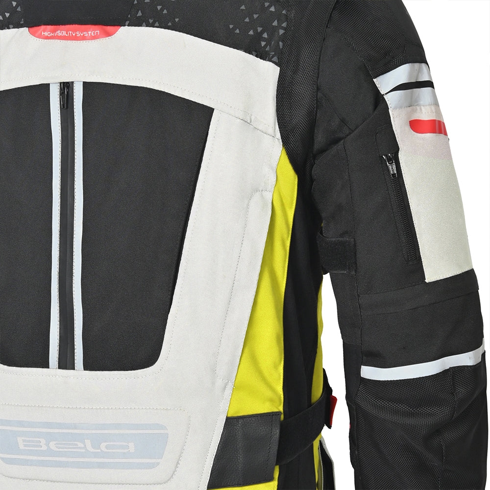 BELA - Chaqueta Textil Crossroad Extreme WP Hielo/Gris/A.Fluor