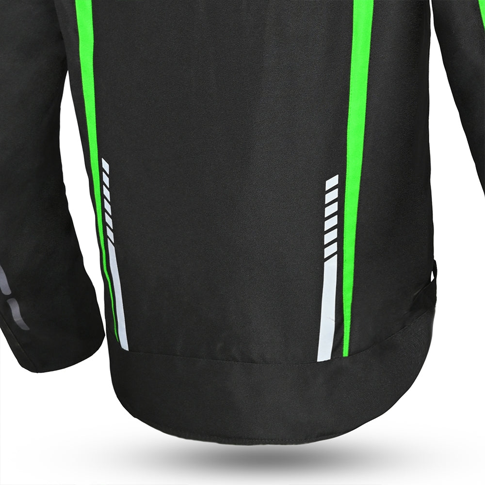 R-TECH - Chaqueta Textil Marshal Negro/Verde