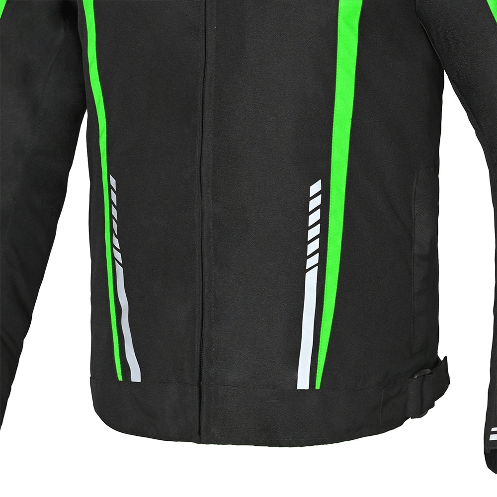 R-TECH - Chaqueta Textil Marshal Negro/Verde