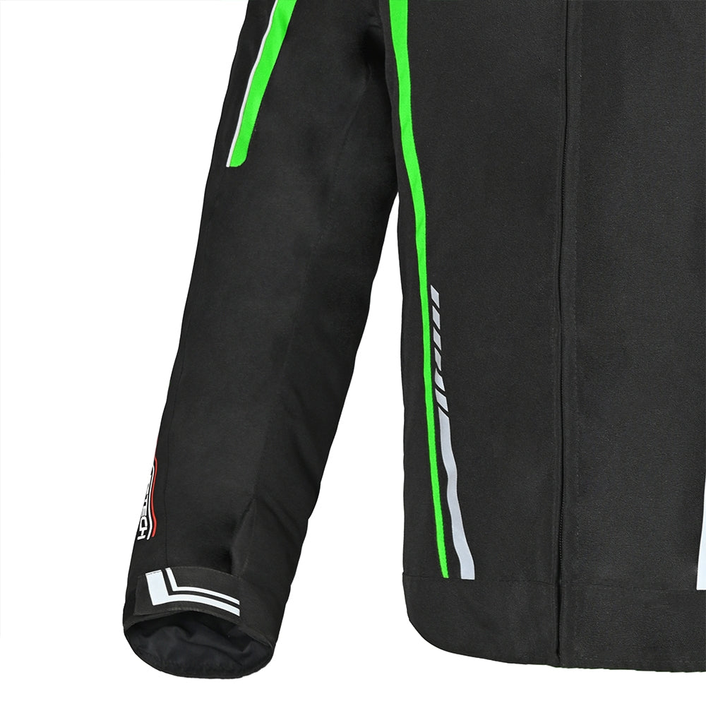 R-TECH - Chaqueta Textil Marshal Negro/Verde