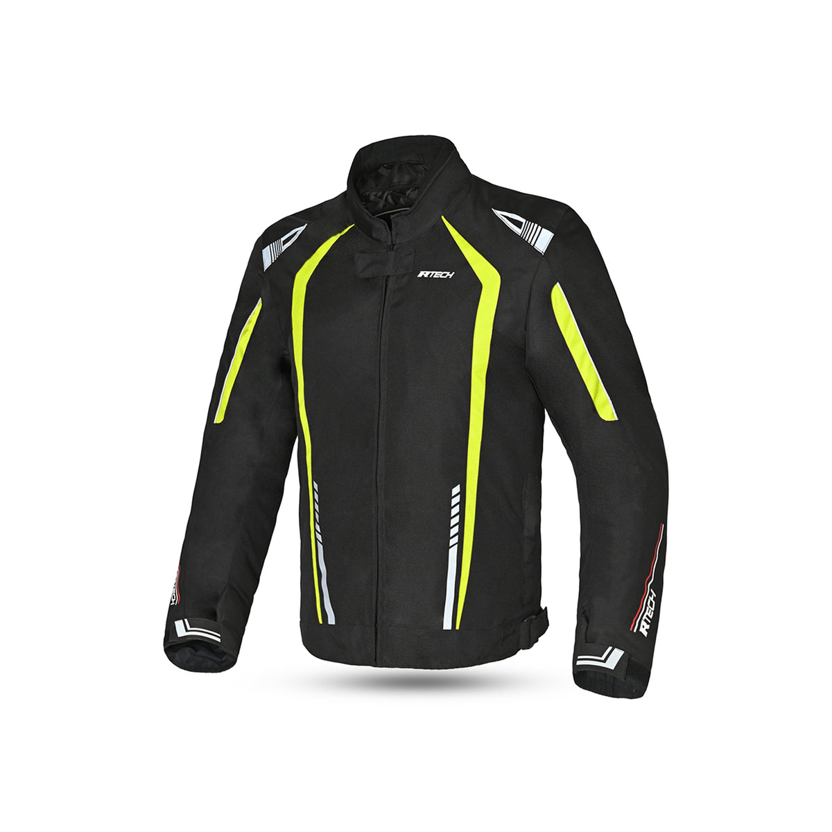 R-TECH - Chaqueta Textil Marshal Negro/Amarillo Fluor