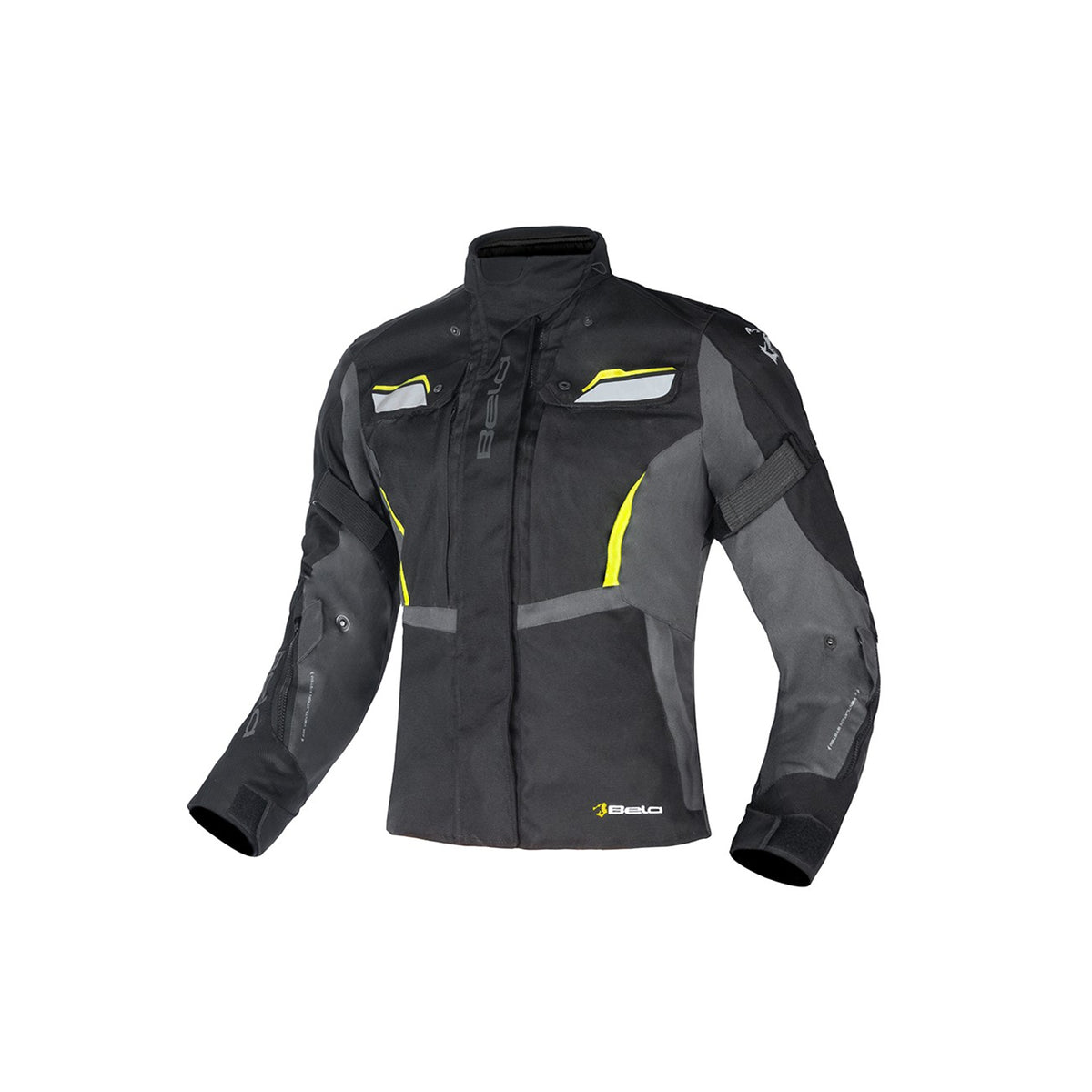 BELA - Chaqueta Textil Hurricane Lady WP Negro/Gris/Amarillo