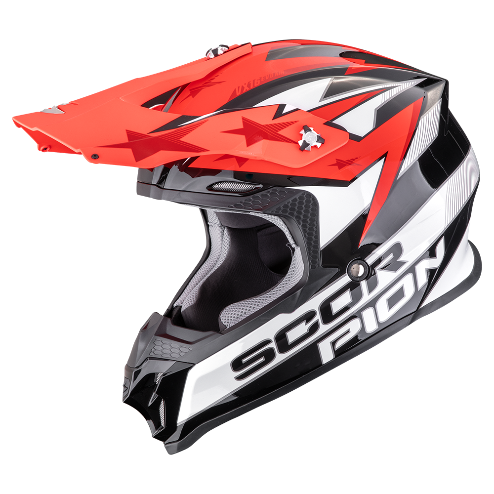 SCORPION VX-16 EVO AIR PATRIOT MOTOCROSS CASCO NEGRO VERDE