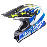 SCORPION VX-16 EVO AIR PATRIOT MOTORRADHELM Weiß-Blau-Gelb