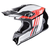 SCORPION VX-16 EVO AIR LIGNES CASCO DE MOTO Negro-Rojo