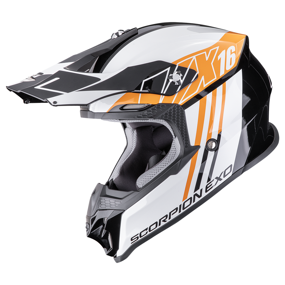 SCORPION VX-16 EVO AIR LIGNES CASCO DE MOTO Negro-Naranja
