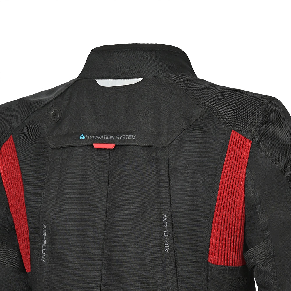 BELA - Chaqueta Textil Transformer Negro/Rojo