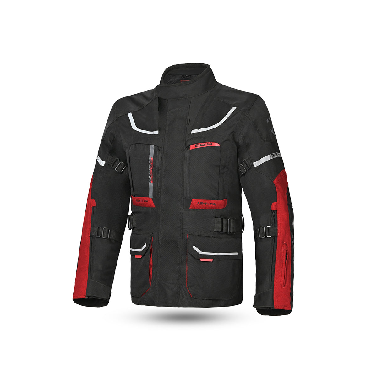 BELA - Chaqueta Textil Transformer Negro/Rojo