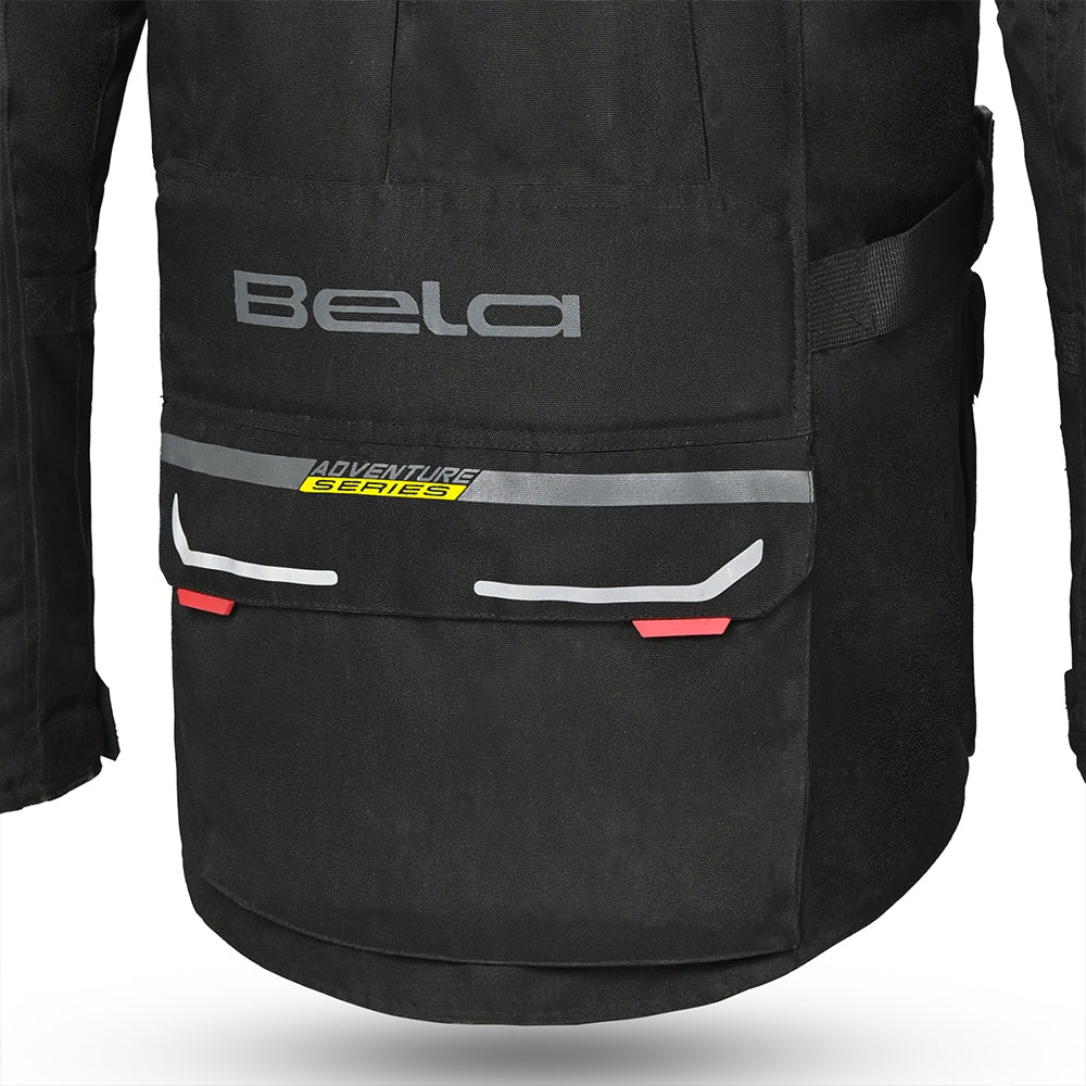 BELA - Chaqueta Textil Transformer Negro/Amarillo Fluor