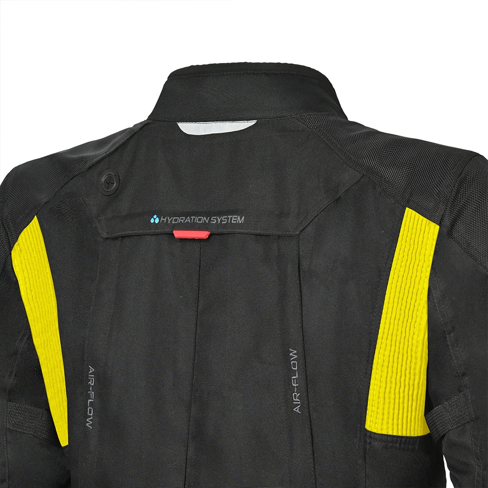 BELA - Chaqueta Textil Transformer Negro/Amarillo Fluor