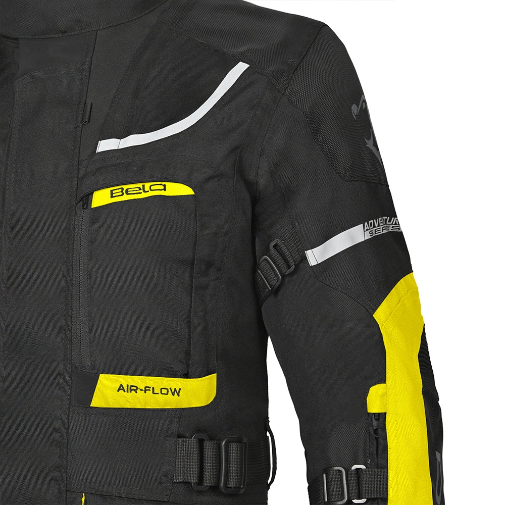 BELA - Chaqueta Textil Transformer Negro/Amarillo Fluor