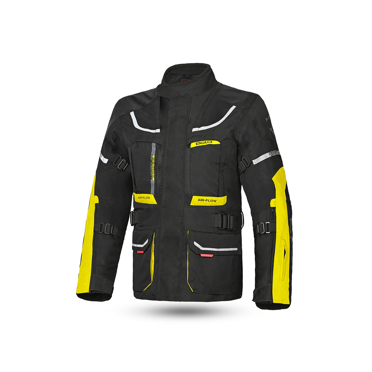 BELA - Chaqueta Textil Transformer Negro/Amarillo Fluor