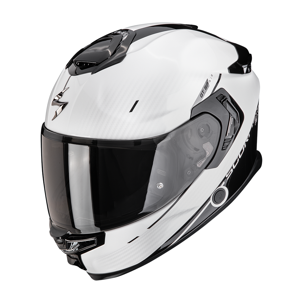 SCORPION EXO-GT SP AIR ASPHALT MOTORCYCLE HELMET Pearl White-Black