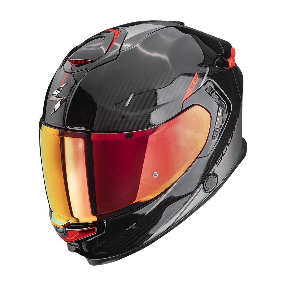 SCORPION EXO-GT SP AIR ASPHALT CASSO DE MOTO NEGRO PLATA