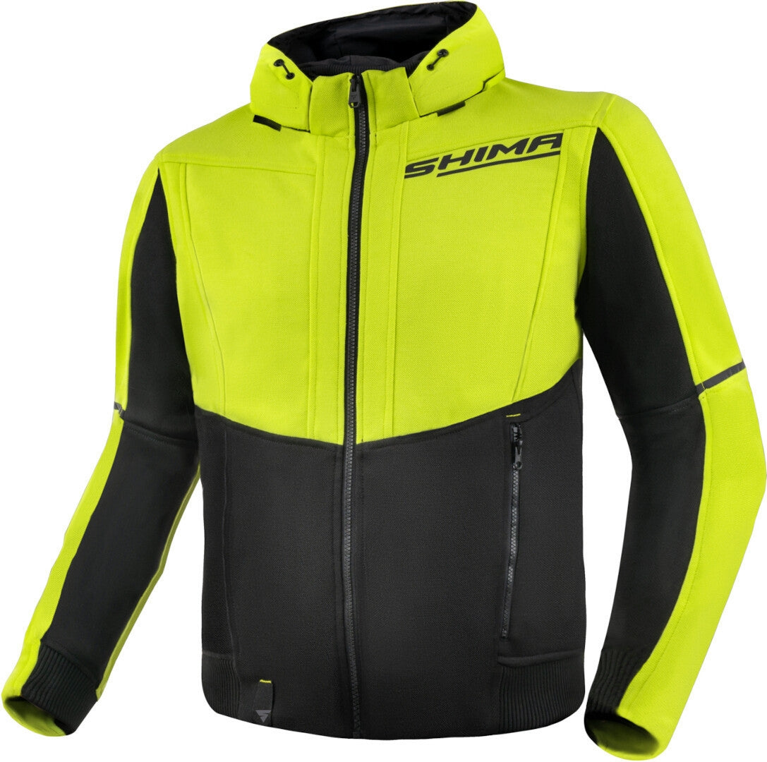 Sudadera con capucha y cremallera Shima Daybreaker Urban Motorcycle Summer negro/amarillo