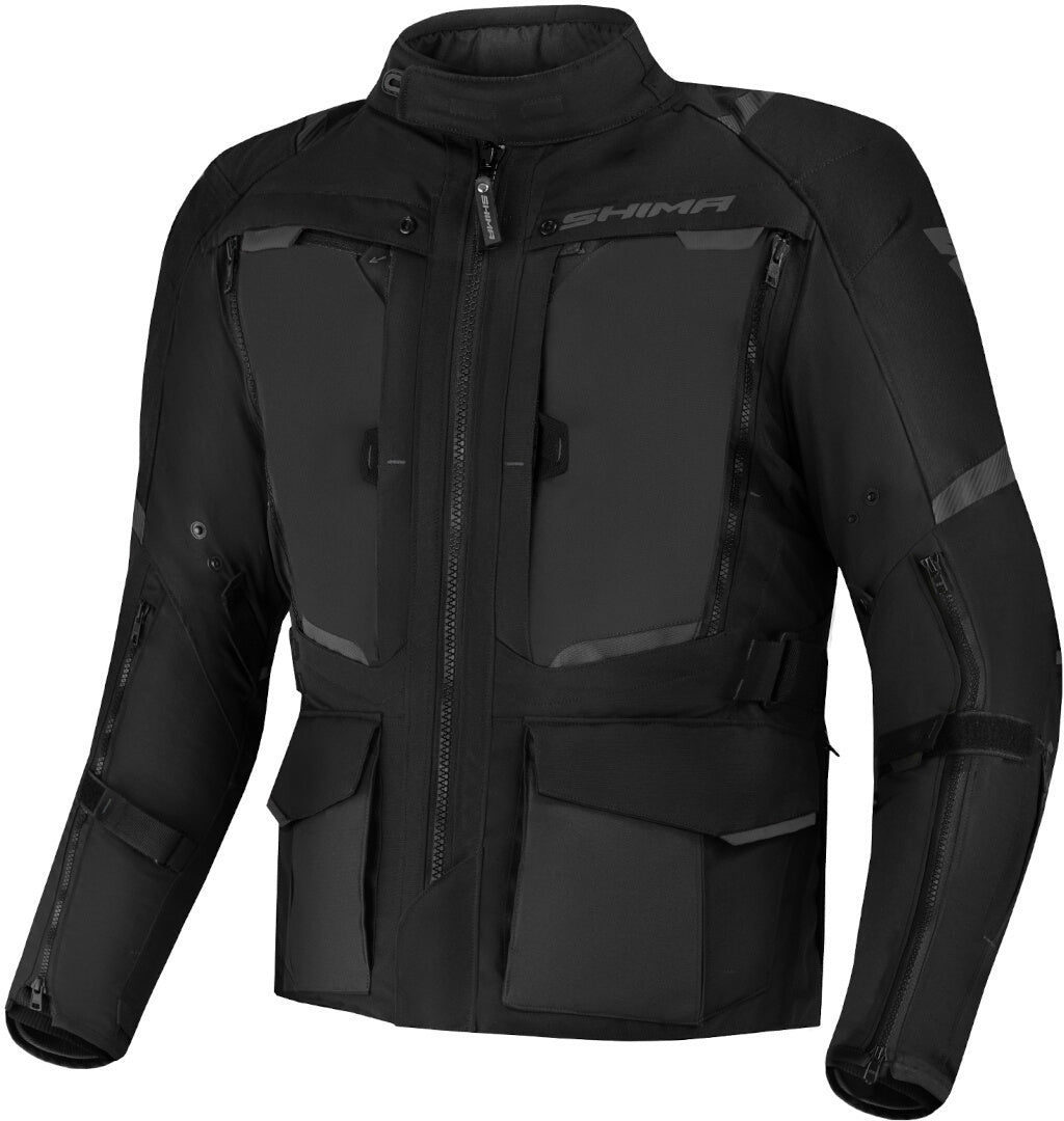 Chaqueta de moto Shima Hero 2.0 Hombre Textil Negro Adventure Touring