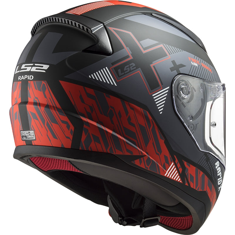 LS2 FF353 RAPID XTREET MATT BLACK RED