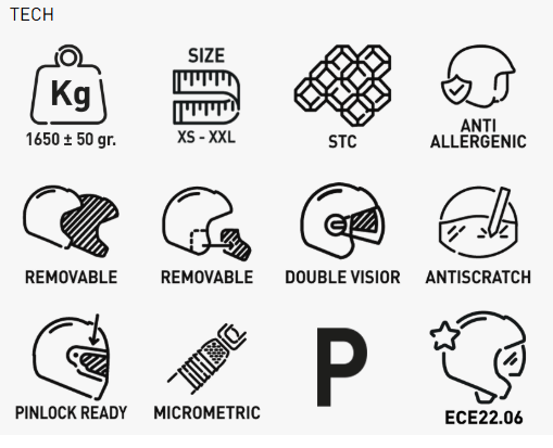 Kappa KV33 Enduro Wizard aventura Casco blanco negro rojo - CASCO